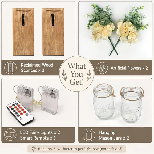 Vista 49 de Decoración rústica de madera para colgar en la pared con tira de luces LED para sala de estar y dormitorio modernos, estilo campestre inspirador