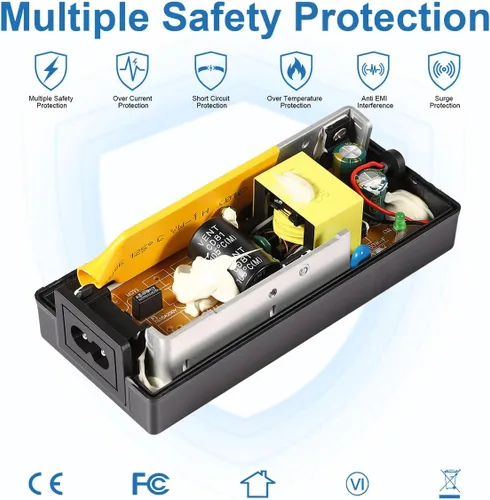 Vista 5 de Adaptador de fuente de alimentación de 100-240V a 12V para luces LED