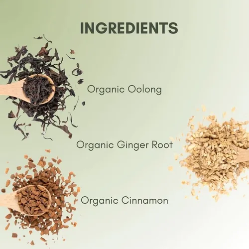 Vista 3 de Té orgánico flaco natural de hojas sueltas - Bolsa de 2 oz (aproximadamente 30 porciones) Full Leaf Tea Co.