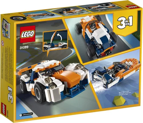 Vista 6 de LEGO Creator 31089 Sunset Track Racer 31089 - Kit de construcción (221 piezas)