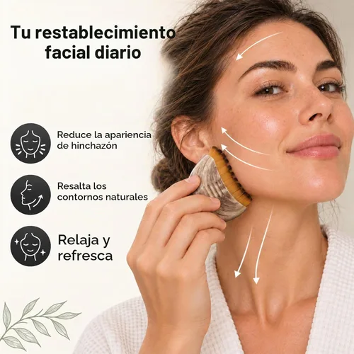 Vista 4 de Gua Sha Facial Tools, Lymphatic Contour Face Brush Set
