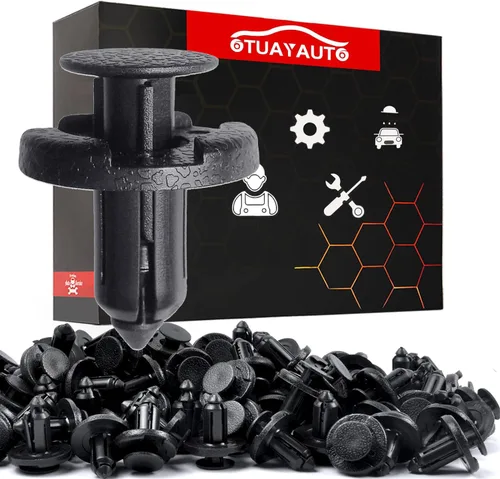 Vista 4 de OTUAYAUTO 10184895 140 clips de retención de remaches de plástico para puerta de parachoques de guardabarros de repuesto para Jeep Wrangler 07-20