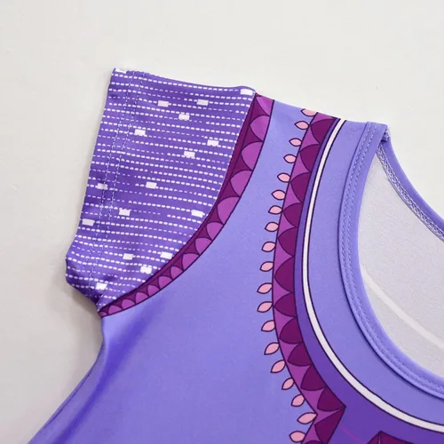 Vista 5 de Disfraz de princesa para niñas, vestido lindo de dibujos animados morados