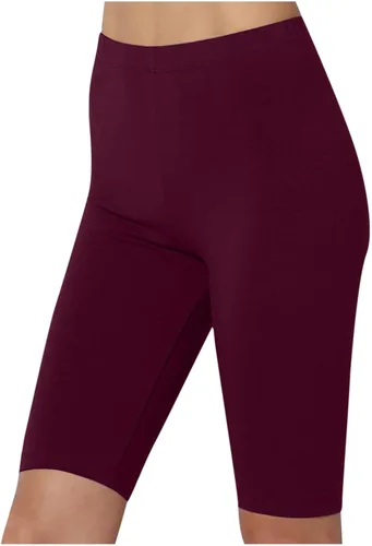 Vista 2 de Leggings capri para mujer, estilo casual, hasta la rodilla, pantalones de yoga de cintura alta, pantalones de yoga suaves y cortos