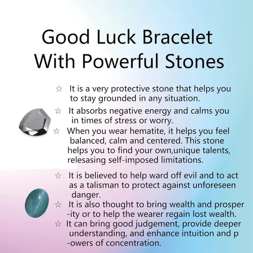 Vista 4 de Pulsera de triple protección para traer suerte y prosperidad hematita negra obsidiana ojo de tigre, pulsera Fengshui para mujeres y hombres