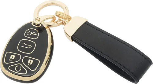 Vista 3 de Funda para llavero de TPU compatible con Chevy Tahoe Suburban GMC Acadia Yukon y Cadillac y Buick Lucerne Enclave Pontiac Key Fob