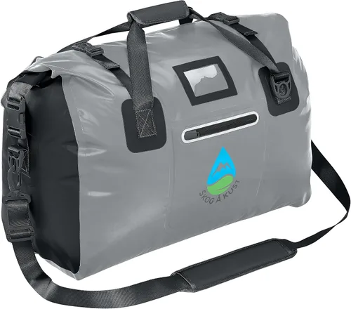 Vista 24 de Skog Å Kust Duffelsak - Bolsa de lona impermeable resistente para deportes, viajes y más, tamaños de 40, 60 y 90 litros, Negro, Deportivo/resistente