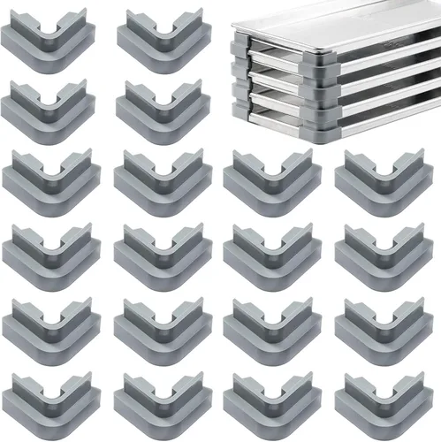 Vista 8 de Apiladores de bandejas de silicona para bandejas de secado de congelación derecha de cosecha, 16 piezas de accesorios para secadora de congelación