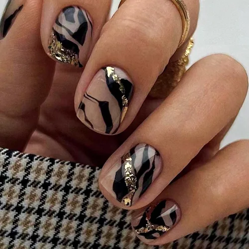 Vista 32 de Uñas postizas a presión con punta francesa, uñas postizas cuadradas cortas con diseños de cuentas de flores 3D, uñas blancas a presión, uñas Blanco