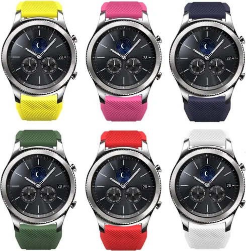 Vista 16 de Bands for Samsung Gear S3 Frontier/Classic Watch Silicone Bracelet, Sports Silicone Band Strap Replacement Wristband For Samsung Gear S3 Frontier