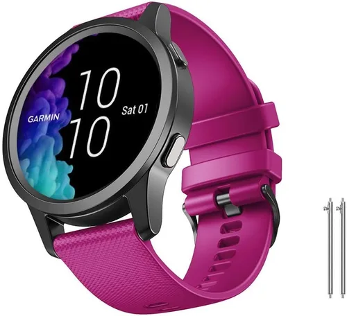 Vista 10 de NotoCity Correa Garmin Venu, 0.787 in Correa de reloj de silicona de repuesto para Garmin Vivoactive 3 Forerunner 645 Forerunner 245 Vivomove Negro