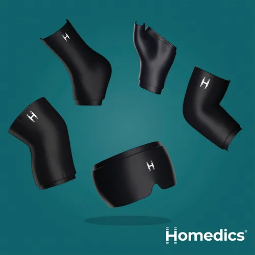 Vista 8 de Homedics Tobillera de gel para alivio de calor y frío, terapia de calor o hielo para tobillos y talones adoloridos, tela elástica suave al tacto