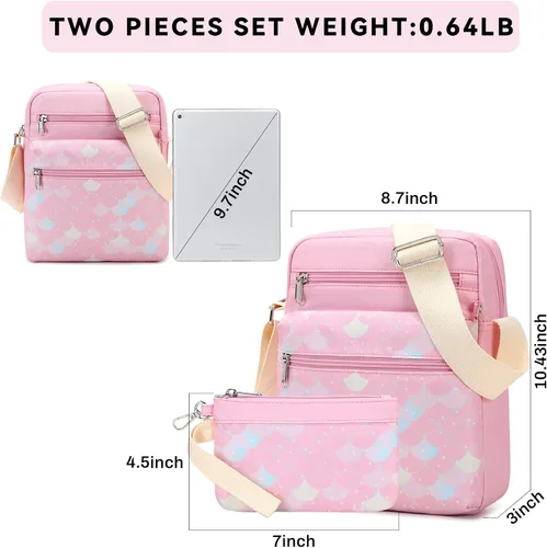 Vista 3 de Mygreen Juego de bolso cruzado pequeño para adolescentes y niñas pequeñas bolsas de mensajero para niños de 9 a 10 años regalos