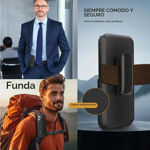 Vista 6 de MOTIVE - Funda para Samsung Galaxy S25 Plus con clip para cinturón y soporte, 6.7 pulgadas Case & Holster, MagSafe compatible, built-in Kickstand