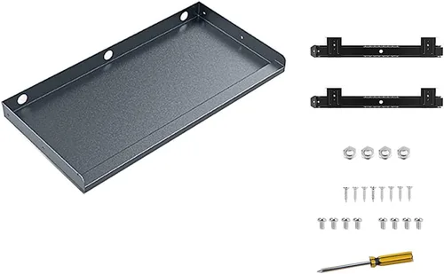 Vista 6 de Bandeja para teclado debajo del escritorio Bandeja de cajón de plataforma deslizante de metal resistente (gris)