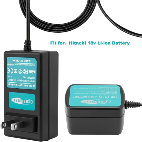 Vista 2 de Creabest Cargador de batería de iones de litio compatible con Hitachi 18v