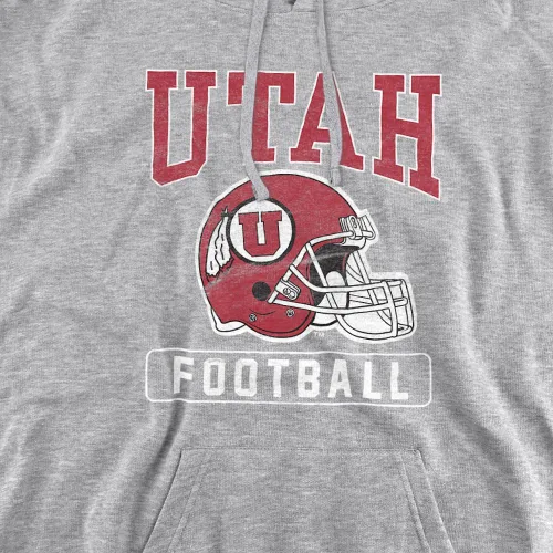 Vista 3 de University of Utah Sudadera con capucha oficial de baloncesto unisex para adultos