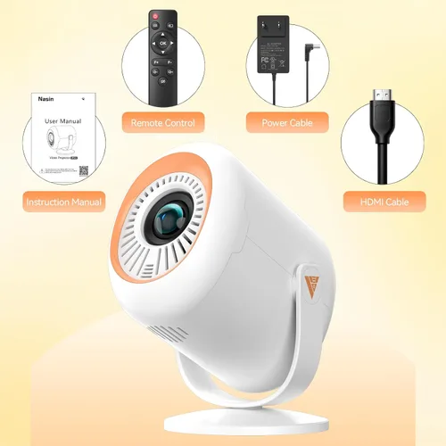 Vista 13 de Mini proyector 1080P Proyector portátil inteligente Blanco
