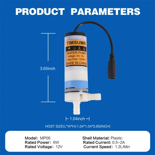 Vista 5 de Bomba de transferencia de agua eléctrica pequeña de grado alimenticio 100-240V para máquina de hielo, máquina de café y dispensador de agua, mini