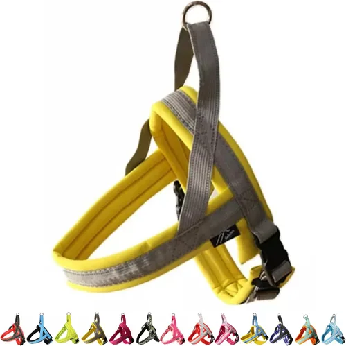 Vista 18 de Hakusan - Arnés tipo camuflaje para perro, seguro, sin asfixia, difícil de desconectar, gran ajuste, fácil de poner y quitar, ajustable, reflector