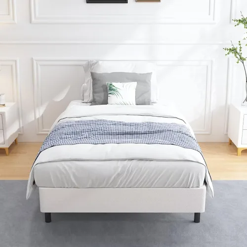 Vista 2 de ALDRICH Somier de Perfil Bajo Tamaño Twin, Somier de Metal Resistente de 3 Pulgadas para Cama Twin, Base de Colchón Antideslizante/Sin Ruido/Fácil