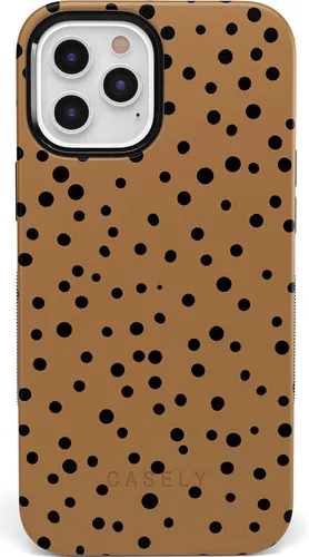 Vista 46 de Casely Funda para iPhone 12/12 Pro Funda de ondas metálicas negras y doradas con cobertura de 360 grados para tu teléfono, recortes precisos
