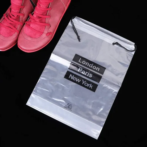Vista 7 de TENDYCOCO Organizador de viaje para mujer, 20 unidades, zapatos de cuerda al aire libre con transparente y almacenamiento para hombres, zapatos