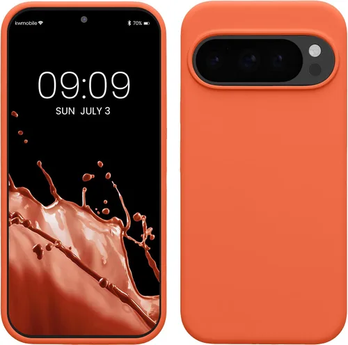 Vista 12 de kwmobile Funda Compatible con Google Pixel 6 Pro - Funda de Teléfono de Silicona TPU con Acabado Suave - Azul Caribe