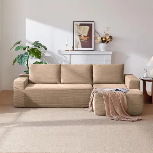 Vista 28 de Sofá seccional modular de 110", sofá seccional Cloud con asiento profundo, sofás tapizados sin huesos para sala de estar, sofá modular moderno