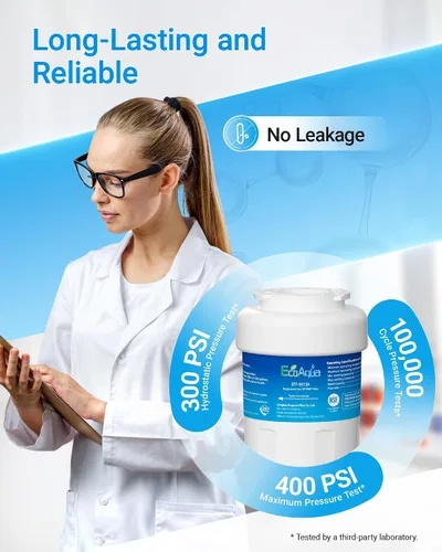 Vista 8 de Filtro de agua EcoAqua EFF-6013A, sustituto del GE MWF, compatible también con Amana
