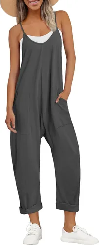 Vista 7 de AUTOMET - Enterizos para mujer, casuales, de verano, cómodos, sueltos, holgados, modernos Verde Armada (ArmyGreen)