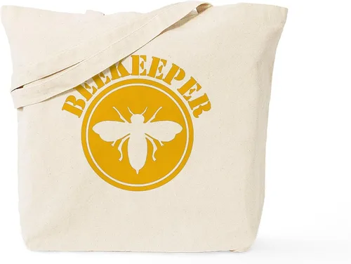 Vista 16 de CafePress Beekeeper Stencil Tote Bag Reusable Natural Beige Canvas Shopping Bag