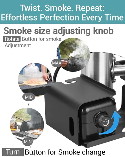 Vista 9 de Generador de humo para queso, tubo de humo para ahumador de pellets, fabricante de humo eléctrico portátil, accesorios de ahumador para exteriores