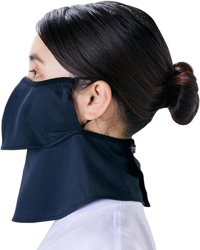 Vista 2 de YAKeNU UV CUT MASK Máscara de protección solar UV para cara y cuello, Yake-nu SO-Cool 514 negro
