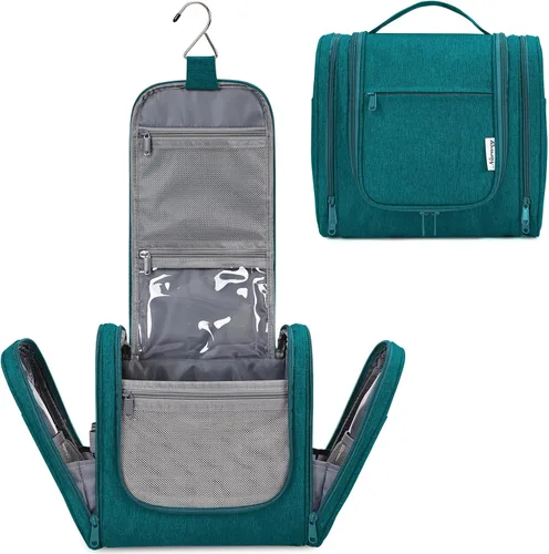 Vista 10 de Bolsa de Aseo Colgante Narwey para Mujeres, Organizador de Maquillaje de Viaje, Bolsa de Artículos de Aseo para Cosméticos, Accesorios Esenciales