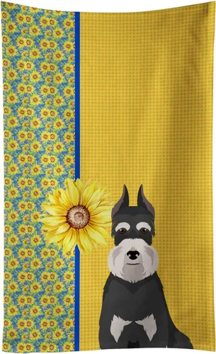 Vista 105 de Caroline's Treasures WDK5313KTWL - Toalla de cocina con diseño de girasoles de verano, color negro y tostado, Airedale Terrier, toalla de mano