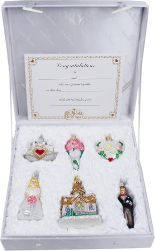 Vista 7 de Colección Boda Set de 6 Adornos de Cristal Old World Christmas 14011