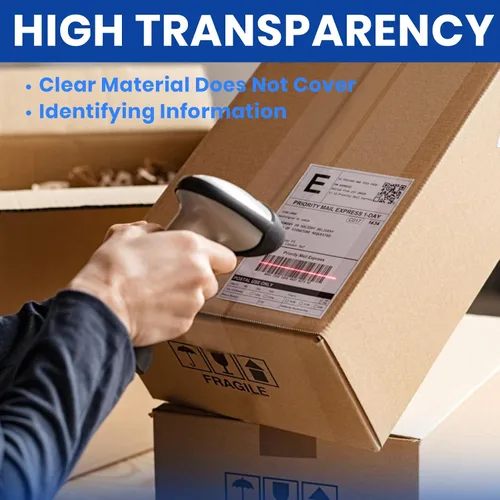 Vista 3 de ADHES - Cinta de embalaje, cinta de embalaje para cajas de mudanza, transparente, 17.6 pies de largo, 1.6 pulgadas de ancho, 2.6 mil de grosor