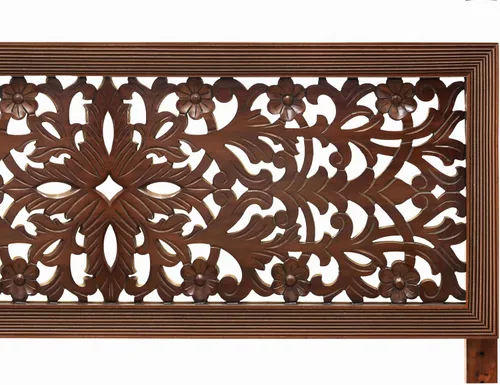 Vista 6 de COTTON CRAFT Cabecero de madera maciza resistente, color marrón antiguo rústico