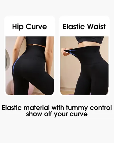 Vista 4 de Activewear - Leggings de cintura alta gruesa para adelgazar el cuerpo