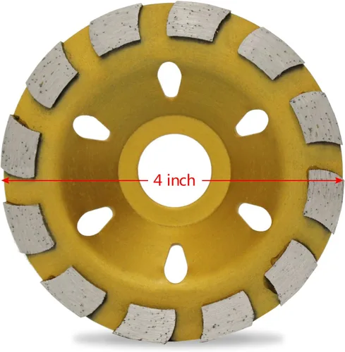 Vista 2 de TM disco de 4 pulgadas para molienda de diamantes de turbo de hormigón para amoladora de ángulo de trabajo duro 12 segs