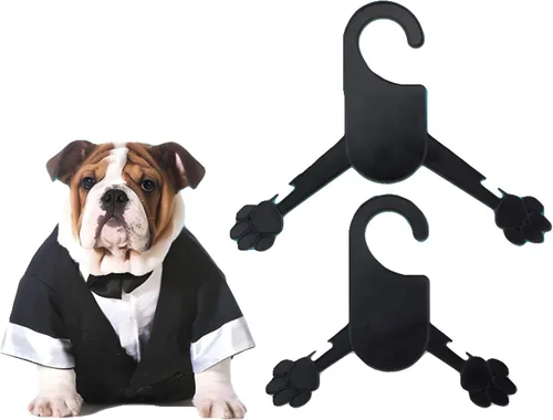 Vista 4 de Perchero de plástico rosa para perros y cachorros para mascotas (L, negro)