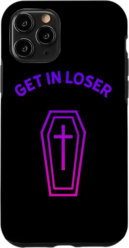 Vista 29 de Pastel Goth Aesthetic Black Gradient Coffin Get in Loser Emo Case for iPhone 17