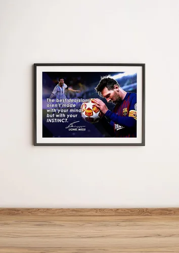 Vista 4 de Lionel Messi - Póster motivacional con citas inspiradoras, carteles para el aula, para hombre, fútbol, profesional, coaching, arte de pared