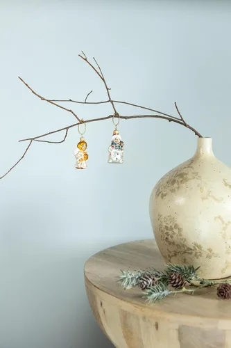 Vista 6 de Adorno de Navidad de ángel mini de vidrio soplado hecho a mano de Polish Gallery