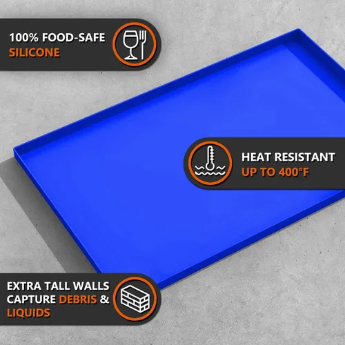 Vista 6 de 22" Alfombrilla de silicona para parrilla Blackstone de 22 pulgadas, cubierta de parrilla de silicona resistente de grado alimenticio, proteja su
