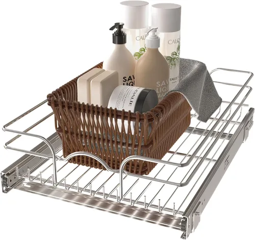 Vista 16 de Rev-A-Shelf Estante extraíble de armario de cocina y organizador de cajones, cesta deslizable de almacenamiento de despensa en múltiples tamaños, 21