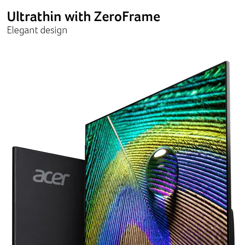 Vista 5 de Acer SB240Y G0bi - Monitor para juegos y oficina de 23.8" IPS Full HD ultradelgado de borde a borde Soporte de sincronización adaptativa