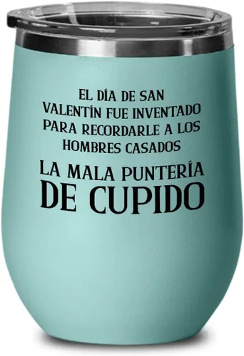 Vista 4 de Regalo para San Valentín Vaso de Vino para hija Perfecto regalo para navidad, graduados, profesionales y estudiantes Vaso con afirmaciones Azul