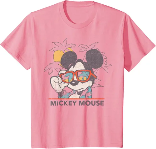 Vista 41 de Disney Mickey and Friends Mickey Mouse Tropical Retrato Camiseta S Negro